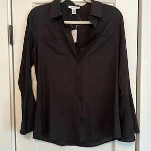 Calvin Klein bell sleeve blouse